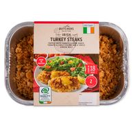 Irish Turkey Steaks Topped With Tomato & Herb Sauce, Tomato & Chilli Crumb & A Chilli Cheese Melt 300g Butcher's Selection